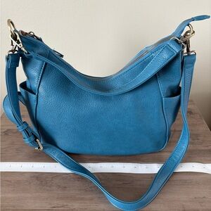 Joy Brand Blue Leather Shoulder Bag NWOT